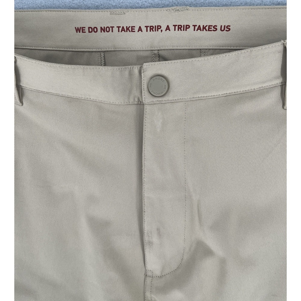 Rhone Commuter Slim Pant Tan Khaki Men's 40x33.5 Stretch Performance Golf Casual - Picture 2 of 7
